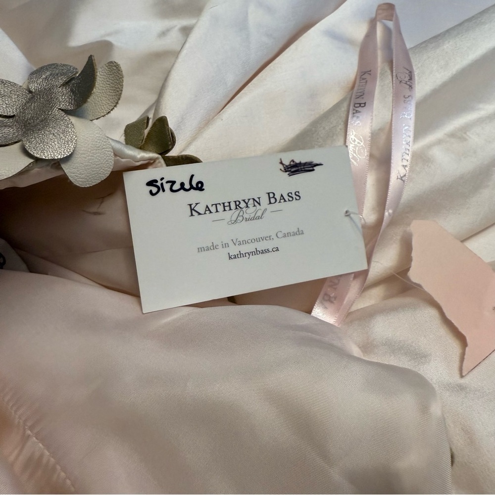 Kathryn Bass NWT Floral Blush Pink Formal Black Tie Prom Wedding Bridal Dress 6 - Picture 9 of 9